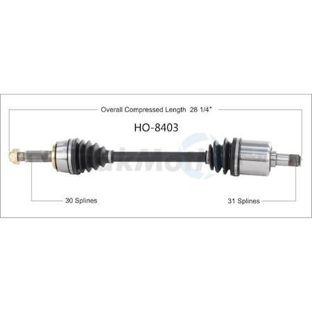Surtrack Axle Cv Axle Shaft, Ho-8403 HO-8403